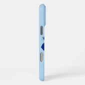 青いイニシャルモノグラムiPhone 16 pro max case iPhoneケース (右側面)
