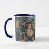 青いイブのマグの動物及び出現を示しているアダム マグカップ (左)