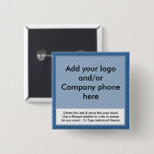 青いイベントの商号はラベルピンに記章を付けます 缶バッジ (正面&裏面)