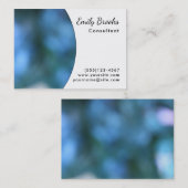 青いイメージ上の白いカーブ; ユニークなデザイン 名刺 (正面/裏面)