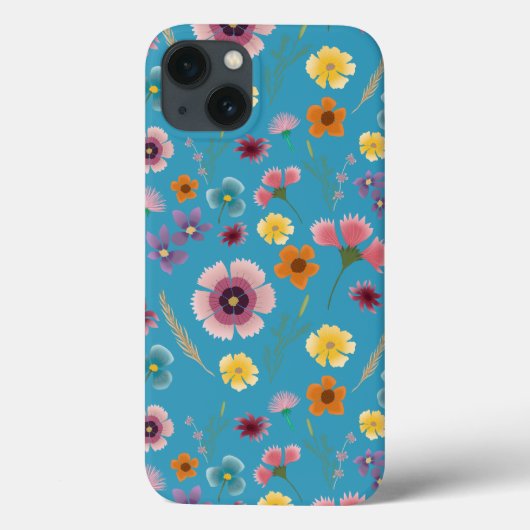 青いイヤホンケースの草花 Case-Mate iPhoneケース (裏面)