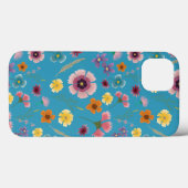 青いイヤホンケースの草花 Case-Mate iPhoneケース (裏面 (横))
