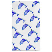 青いイルカのギフトバッグ スモールペーパーバッグ (裏面)