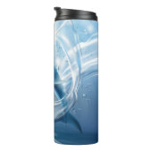 青いイルカの名前をカスタムするのタンブラー タンブラー (回転右)