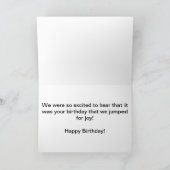 青いイルカの誕生日 カード (内部)