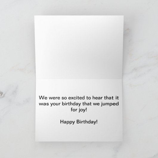 青いイルカの誕生日 カード (内部)