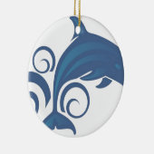 青いイルカ セラミックオーナメント (右)