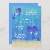 青いイルカ 招待状 (正面/裏面)