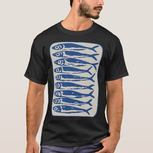 青いイワシ Tシャツ (正面)