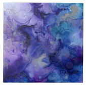 青いインクシェード タイル (正面)