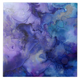 青いインクシェード タイル