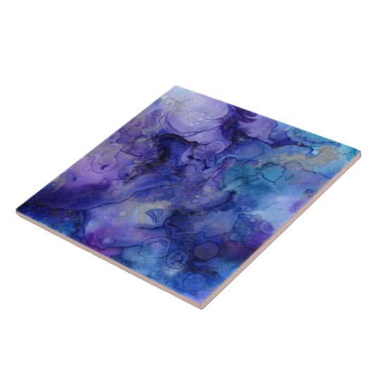 青いインクシェード タイル (側面)