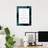 青いインクビュッフェメニュー ポスター (ホームオフィス)