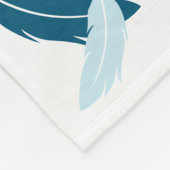 青いインコ毛布 フリースブランケット (角)