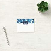 青いインディゴの花のエレガントでおしゃれなウェディング ポストイット (オフィス)