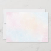 青いイースターバニーのランチ 招待状 (裏面)