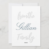 青いイースターバニー シーズンカード (裏面)