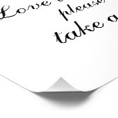 青いウェディングのLove is sweet take a treat ポスター (角)