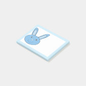 青いウサギの顔 春のイースター ポストイット (アングル)