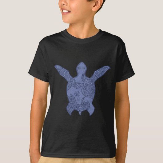 青いウミガメのワイシャツ Tシャツ (正面)