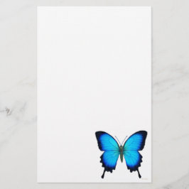 青いウリッセースの蝶文房具 便箋