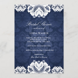 青いエキゾチックな花 | ブライダルシャワーへの招待 招待状