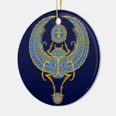 青いエジプト人によって飛ぶオオタマオシコガネ セラミックオーナメント (左)