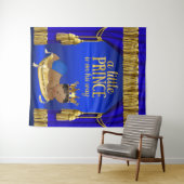 青いエスニックプリンスベイビーシャワーバックドロップ タペストリー (インサイチュ(横))