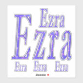 青いエズラ名のロゴ、 シール (シート)