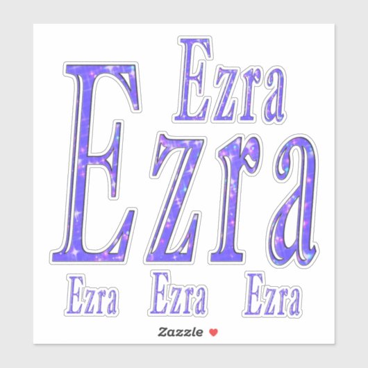 青いエズラ名のロゴ、 シール (シート)