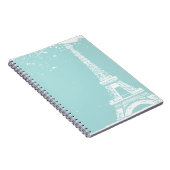 青いエッフェル塔のノート ノートブック (右側)