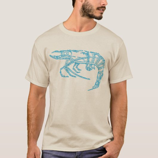 青いエビ Tシャツ (正面)
