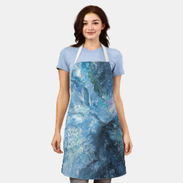 青いエプロンにボルト エプロン