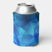 青いエレガンス：ヴィンテージ三角形ハーフトーン 缶クーラー (缶裏面)