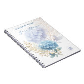 青いエレガントあじさいビジネスロ企業のゴ ノートブック (右側)