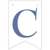 青いエレガントおめでとう旗 バンティングフラッグ (第1の旗)