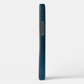 青いエレガントつやフェイクり仕上げ金属モノグラム Case-Mate iPhoneケース (裏面 / 右)