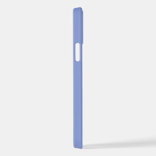 青いエレガントつや消しメタル名 iPhoneケース (右側面)