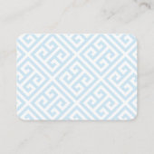 青いエレガントアジサイQRコードブライダルシャワーRSVP エンクロージャーカード (裏面)