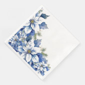 青いエレガントクリスマスポインセチア (コーナー)