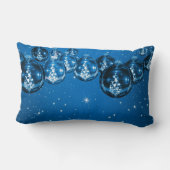 青いエレガントクリスマス ランバークッション (裏面)