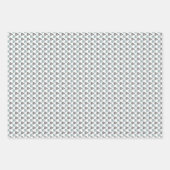 青いエレガントバラの花柄 ラッピングペーパーシート (正面2)