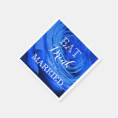 青いエレガントバラ青い花の青いフローラ スタンダードカクテルナプキン (角)