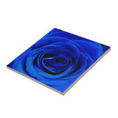 青いエレガントバラ青い花の青いフローラ タイル (側面)