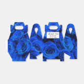 青いエレガントバラ青い花の青いフローラ フェイバーボックス (折り畳みなし)
