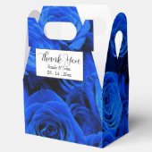 青いエレガントバラ青い花の青いフローラ フェイバーボックス (オープン)