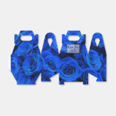 青いエレガントバラ青い花の青いフローラ フェイバーボックス (折り畳みなし)