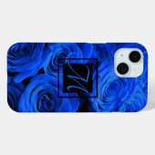 青いエレガントバラ青い花の青いフローラ Case-Mate iPhoneケース (裏面 (横))