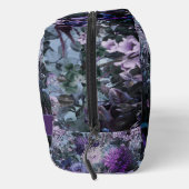 青いエレガントパープルフローラモノグラムの ドップキット (右)