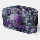 青いエレガントパープルフローラモノグラムの ドップキット (右コーナー)